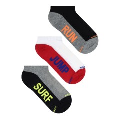 Calzini corti bambino Meritex 7204 cotone fantasia con scritte 6 paia