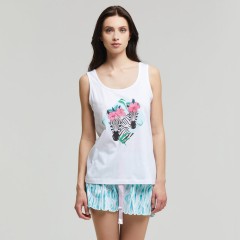 Pigiama donna estivo corto 100% cotone Pompea Jessica