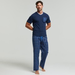 Pigiama uomo pantalone lungo Cotone Pompea Liam
