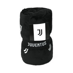 Plaid in Coral soft touch Juventus nero 150x210 ufficiale