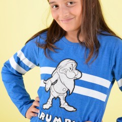 Pigiama bimba Disney 54386 caldo cotone azzurro Brontolo