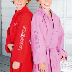 Accappatoio bambino microfibra con cappuccio Biancaluna