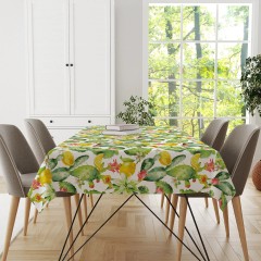 Tovaglia antimacchia colorata fiori e cactus Vingi Giorgia dis. Cactus