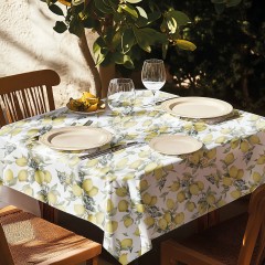 Tovaglia antimacchia limoni e gelsomini Vingi Giorgia dis. Limoni