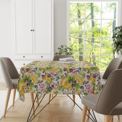 Tovaglia antimacchia colorata dis. meloni e fichi Vingi