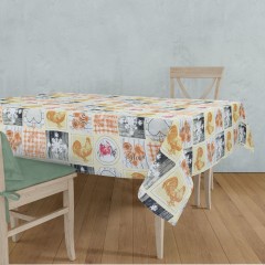 Tovaglia Sommaruga Biki cotone Loneta stampata beige Var D