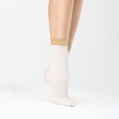 Calze trama a nido d'ape 60 denari Fiore Biscuit