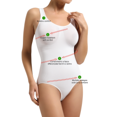 Body contenitivo Sensì modellante senza ferretto spalla larga