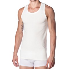 Canottiera OP34 uomo spalla larga lana e cotone