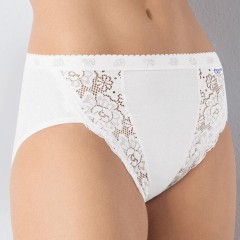 Slip donna sloggi chic tai cotone e pizzo 4 pezzi