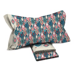Completo letto Pompea Helen lenzuola sopra sotto con angoli federa