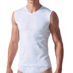 Maglia Rossoporpora CU005 smanicato a V in cotone 3 pz