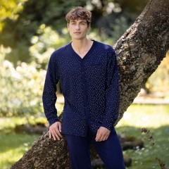 Pigiama uomo maglia aperta cotone leggero Irge CUL142