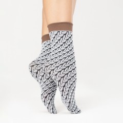 Calzini lavorati in effetto maglia intrecciata 3D Cute Knit 40 denari