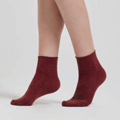 Calzino donna laminato oro taglio laser Pompea Quarzo 2 paia