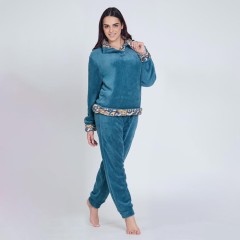 Pigiama donna in coral collo alto Nazareno Gabrielli D6013