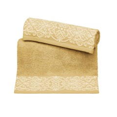 Vingi set asciugamani viso + ospite Damasco giallo