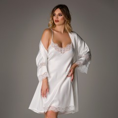 Vestaglia + sottoveste in pizzo sposa Diletta Lunatica