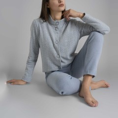 Pigiama donna aperto fantasia Cotton Eco Pile Ragno DR90N6