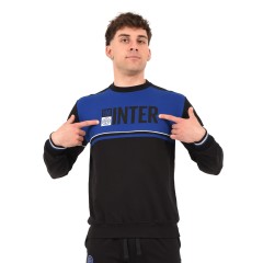 Felpa leggera Ufficiale Inter 100% cotone nero azzurra