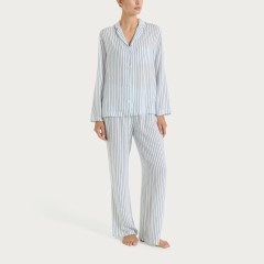 Pigiama donna maglia aperta a righe Ragno DT31N7