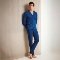 Pigiama Uomo cotone maglia aperta pois Enrico Coveri EP1180