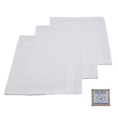 Set da 12 fazzoletti Filotex Elio 100% cotone bianco 2 made in Italy