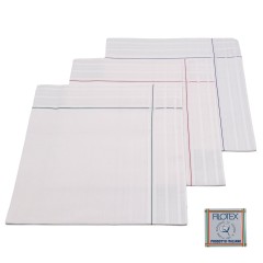 Set da 12 fazzoletti Filotex Elio 100% cotone bianchi rigato 2 made in Italy