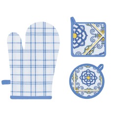 Set 1 guantone + 2 presine da cucina Preziosa Calisè S05