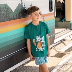 Pigiama bimbo 100% cotone con gattino Irge IKC466