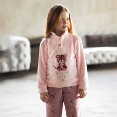 Pigiama bimba in coral con tigrotto Irge IKC503