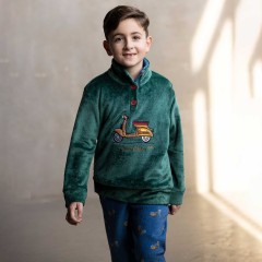 Pigiama bimbo motorette in pile coral Irge IKC518