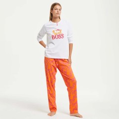 Pigiama donna 100% cotone Pompea smeralda