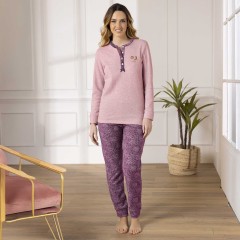 Pigiama donna in punto milano scollo a serafino Irge PTD65