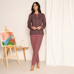 Pigiama donna in morbido punto milano Ambro LAAID6507