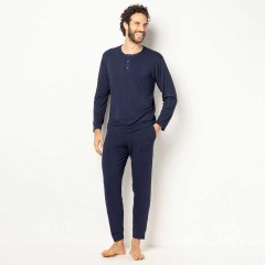 Pigiama uomo scollo serafino in bambù Armata di Mare GT2412