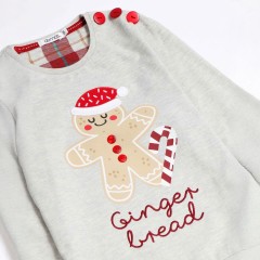 Pigiama Natalizio Bimba in caldo cotone omino di pan di zenzero Admas 56214