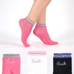 Calze corte bimba cotone filo di scozia Smile Bluintimo 314 Set 3 paia