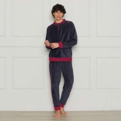 Pigiama uomo in coral con profili a contrasto Cippi 1664