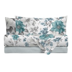 Completo letto in cotone fantasia floreale Di Maestro Sonya
