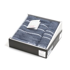 Set Asciugamani 1+1 in morbida spugna jacquard Enrico Coveri 0013 Sven