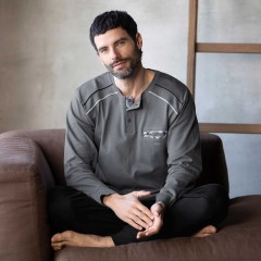 Pigiama uomo scollo serafino interlock Irge MII2403 /CUMI109