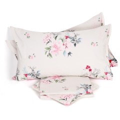 Completo Letto matrimoniale 100% Cotone fantasia floreale Laura Biagiotti Okab