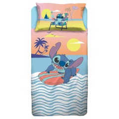 Completo letto 1 Piazza 100% cotone Stitch Disney