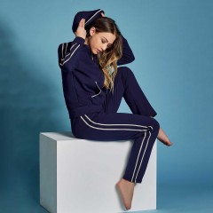 Tuta donna full zip in felpina garzata Lunatica 52077