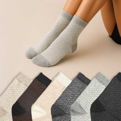 Calze donna corte caldo cotone fantasia meritex 3636