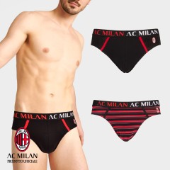 Slip uomo Prodotto Ufficiale AC Milan B2YMI11051 assortiti 2 pz