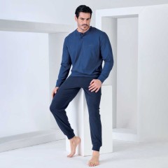 Pigiama uomo scollo serafino interlock Navigare 14259