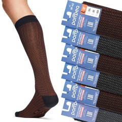 Calze lunghe a micro pois Uomo Set da 6 pezzi Pompea Ivan S55