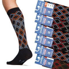 Calze lunghe fantasia geometrica Uomo Set da 6 paia Pompea Romeo S55